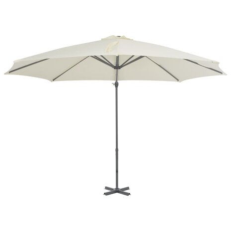 Zweefparasol met aluminium paal 300 cm zandkleurig 2