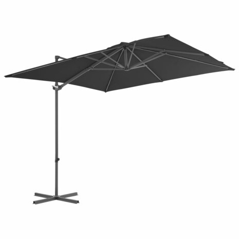 Zweefparasol met stalen paal 250x250 cm antracietkleurig 2
