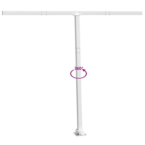 Luifelpaalset 300x245 cm ijzer wit  6
