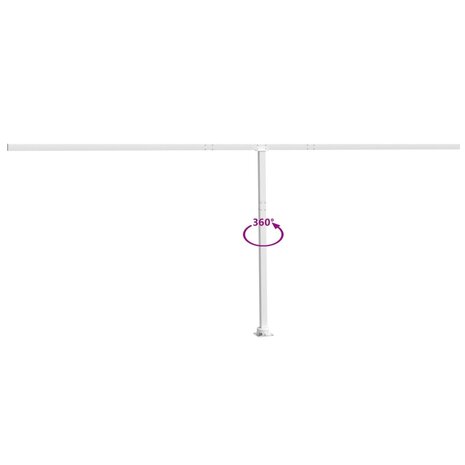 Luifelpaalset 600x245 cm ijzer wit  6