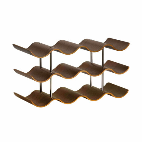 Flessenrek Andrea House Walnoot 42 x 16 x 23 cm 1