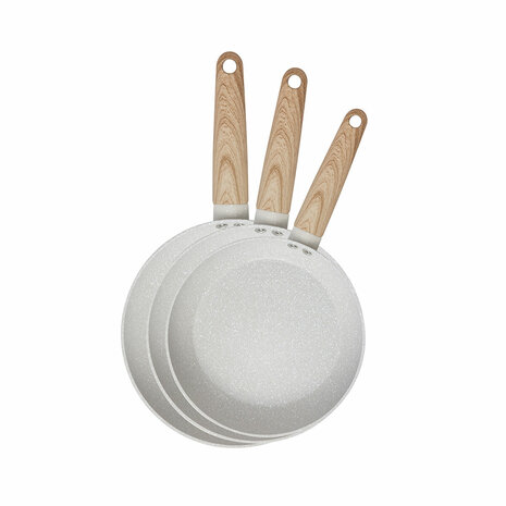 Pannenset San Ignacio Crème Ø 18 x 4 cm Ø 22 x 5 cm Ø 26 x 5 cm 3 Onderdelen 1