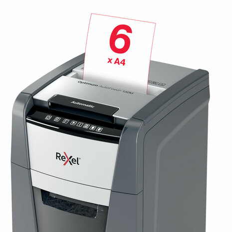 Papierversnipperaar Microsnippers Rexel AutoFeed+ 130M 130 Lakens 4