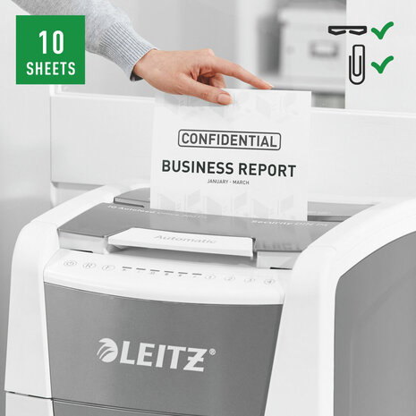 Papierversnipperaar Leitz IQ 300 Autofeed P4 60 L 5