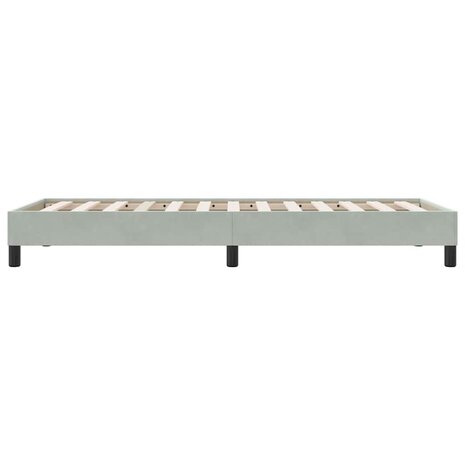 Boxspringbed zonder matras 80x210 cm fluweel lichtgrijs 6