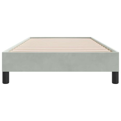 Boxspring zonder matras fluweel lichtgrijs 90x210 cm 5