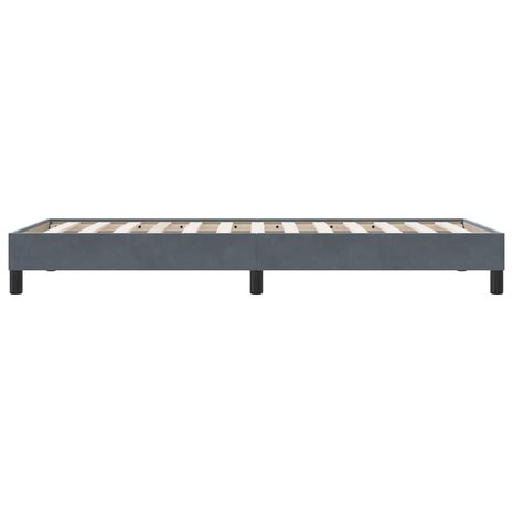 Boxspring zonder matras fluweel donkergrijs 90x210 cm 6