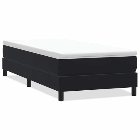 Boxspring zonder matras fluweel zwart 90x210 cm 2