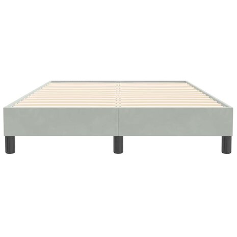 Boxspring zonder matras fluweel lichtgrijs 120x210 cm 5