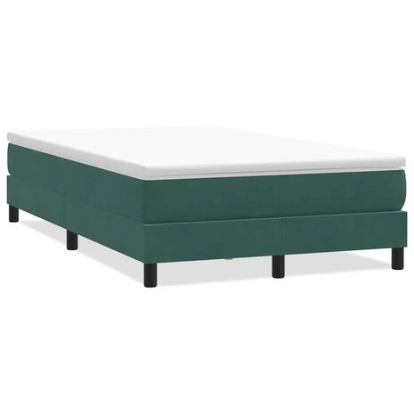 Boxspring zonder matras fluweel donkergroen 120x210 cm 2