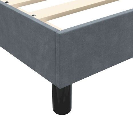 Boxspring zonder matras fluweel donkergrijs 140x210 cm 8