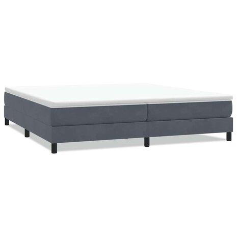 Boxspringbed zonder matras 200x210 cm fluweel donkergrijs 2
