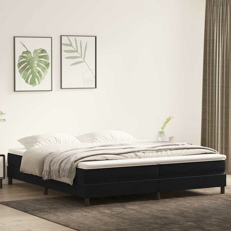 Boxspringbed zonder matras 200x210 cm fluweel zwart 1