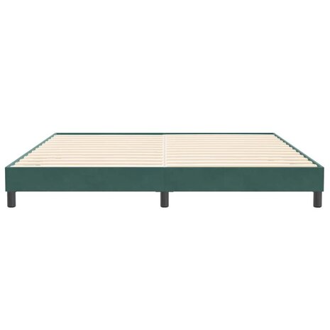 Bed boxspring zonder matras 200x210 cm fluweel donkergroen 5
