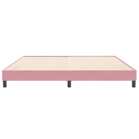 Boxspring zonder matras fluweel roze 200x210 cm 5