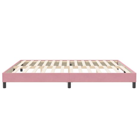 Boxspring zonder matras fluweel roze 200x210 cm 6
