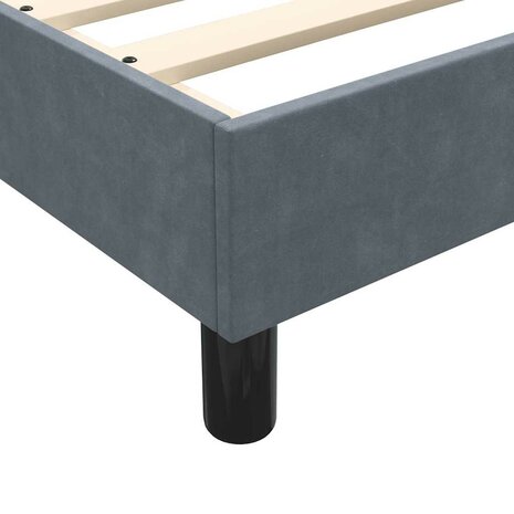 Boxspring zonder matras fluweel donkergrijs 80x220 cm 8