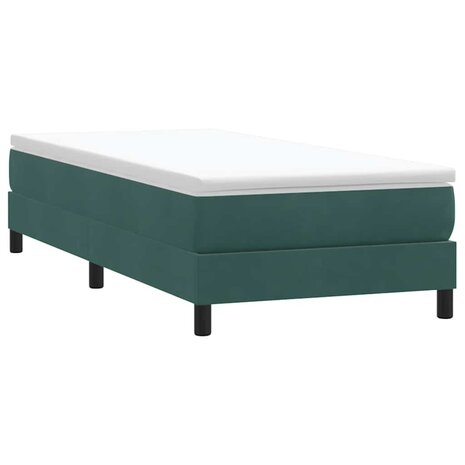 Boxspring zonder matras fluweel donkergroen 80x220 cm 3
