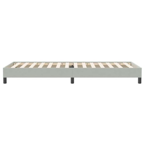 Boxspring zonder matras fluweel lichtgrijs 90x220 cm 6
