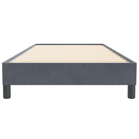 Boxspring zonder matras fluweel donkergrijs 90x220 cm 5