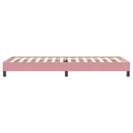 Boxspring zonder matras fluweel roze 100x220 cm 6
