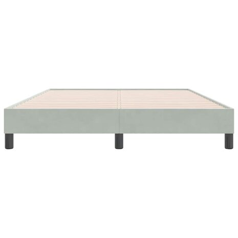 Boxspring zonder matras fluweel lichtgrijs 140x220 cm 5