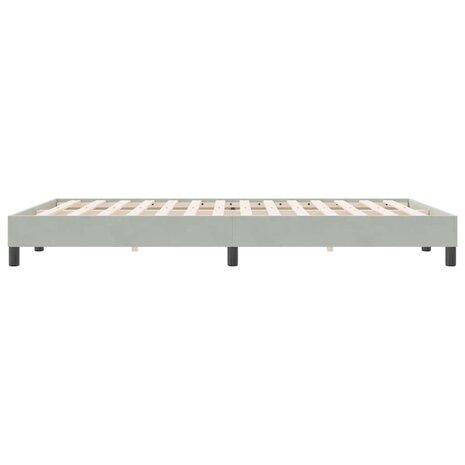 Boxspring zonder matras fluweel lichtgrijs 140x220 cm 6
