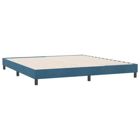 Boxspringbed zonder matras 180x220 cm fluweel donkerblauw 4