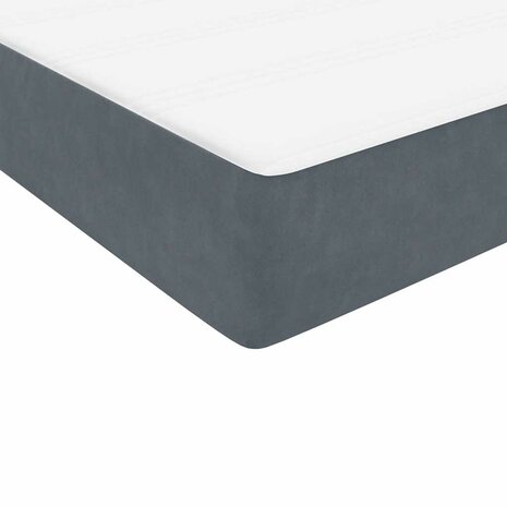 Boxspring met matras fluweel donkergrijs 80x210 cm 9