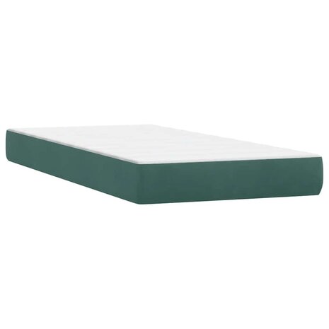 Boxspring met matras fluweel donkergroen 80x210 cm 7