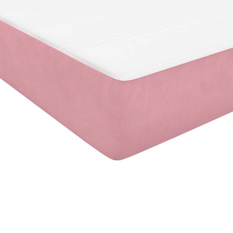 Boxspring met matras fluweel roze 80x210 cm 9