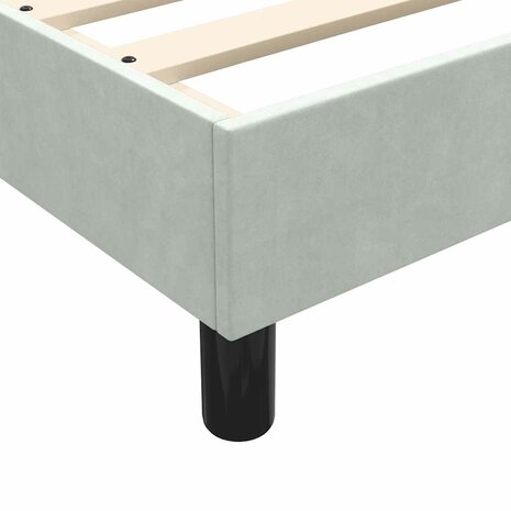 Boxspring met matras fluweel lichtgrijs 90x210 cm 8