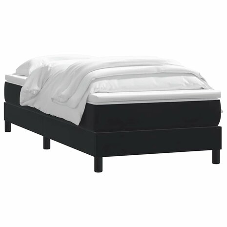 Boxspring met matras fluweel zwart 90x210 cm 3