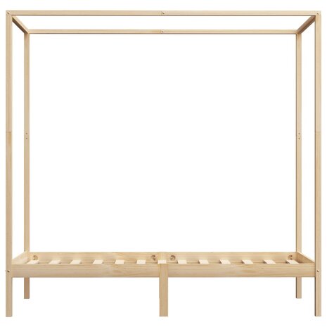 Hemelbedframe massief grenenhout 100x200 cm 4