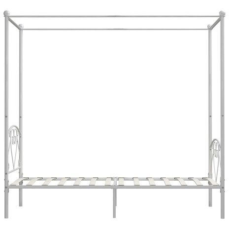 Hemelbedframe metaal wit 120x200 cm  4