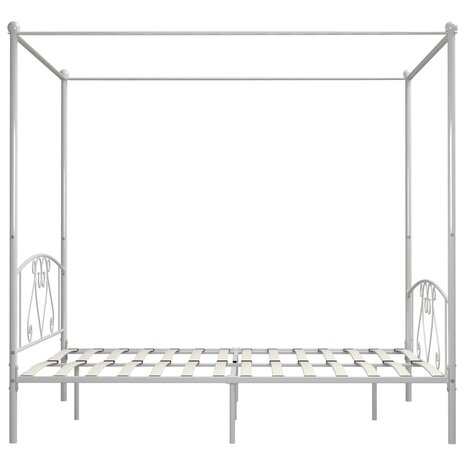 Hemelbedframe metaal wit 180x200 cm  4