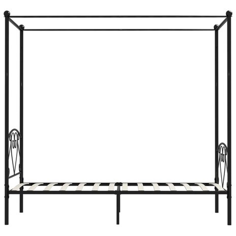 Hemelbedframe metaal zwart 100x200 cm  4