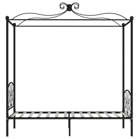 Hemelbedframe metaal zwart 100x200 cm 4