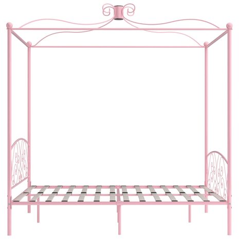 Hemelbedframe metaal roze 180x200 cm 4