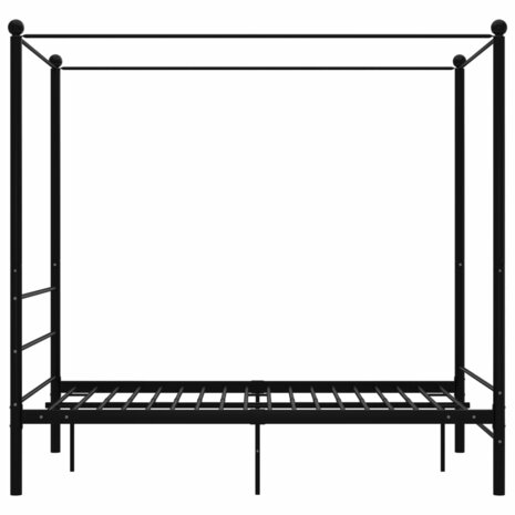 Hemelbedframe metaal zwart 120x200 cm  3