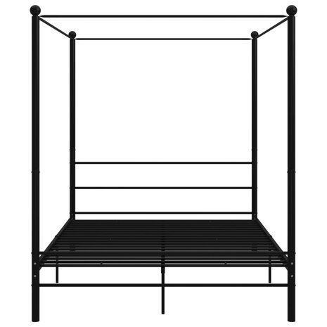 Hemelbedframe metaal zwart 160x200 cm  4