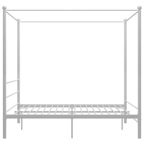 Hemelbedframe metaal wit 160x200 cm  3
