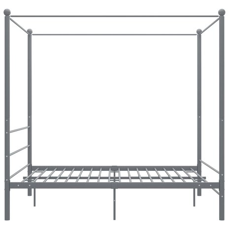 Hemelbedframe metaal grijs 160x200 cm  3