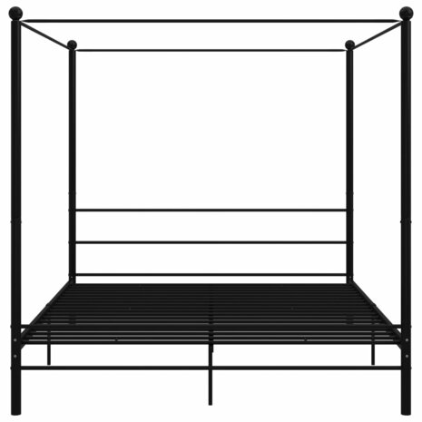 Hemelbedframe metaal zwart 180x200 cm  4