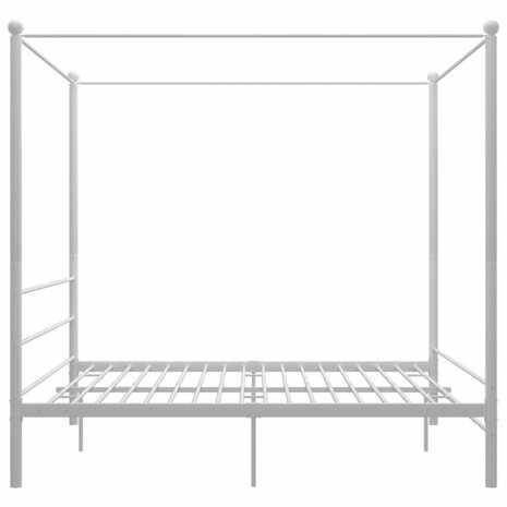 Hemelbedframe metaal wit 180x200 cm  3