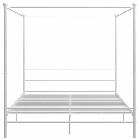 Hemelbedframe metaal wit 200x200 cm  4