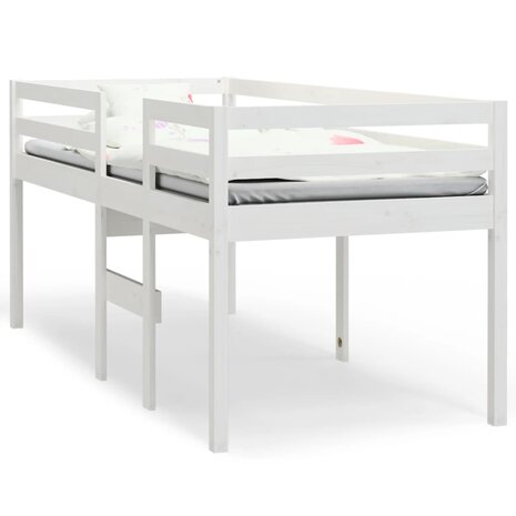 Hoogslaper massief grenenhout wit 80x200 cm 2