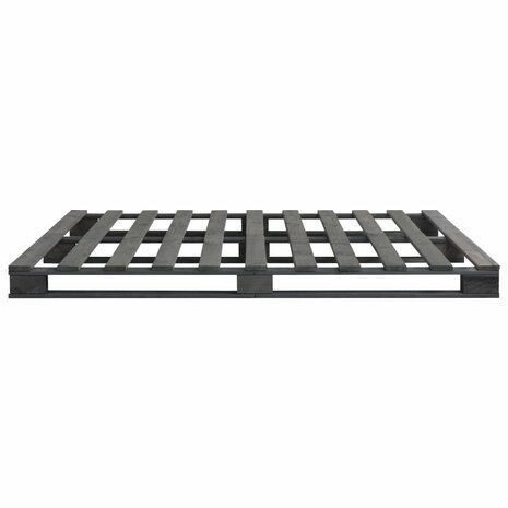 Bedframe pallet massief grenenhout grijs 160x200 cm 4