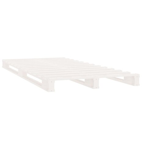Palletbed massief grenenhout wit 100x200 cm 4