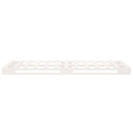 Palletbed massief grenenhout wit 100x200 cm 6